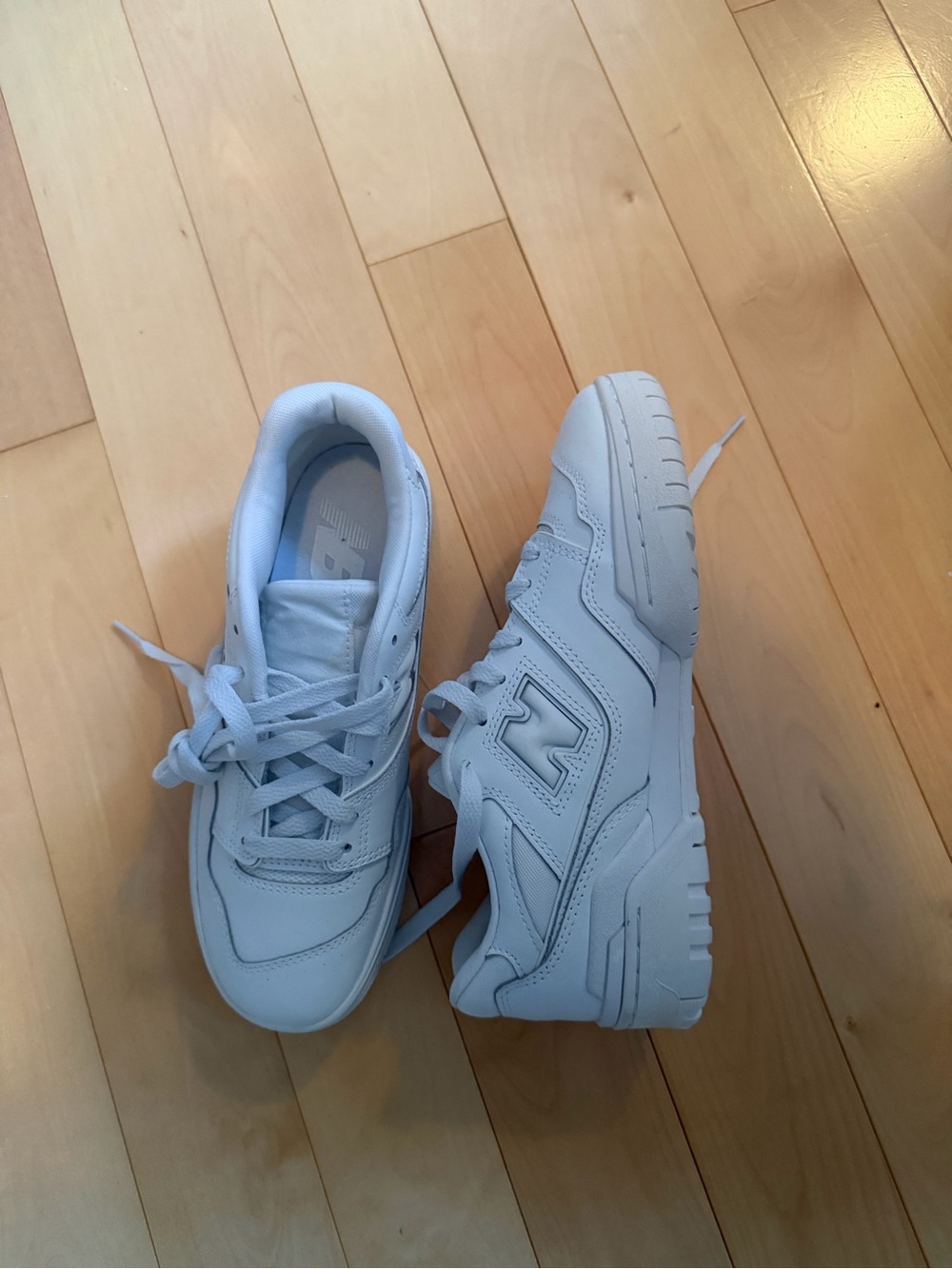 New Balance White Low-Top Lace-Up Sneakers